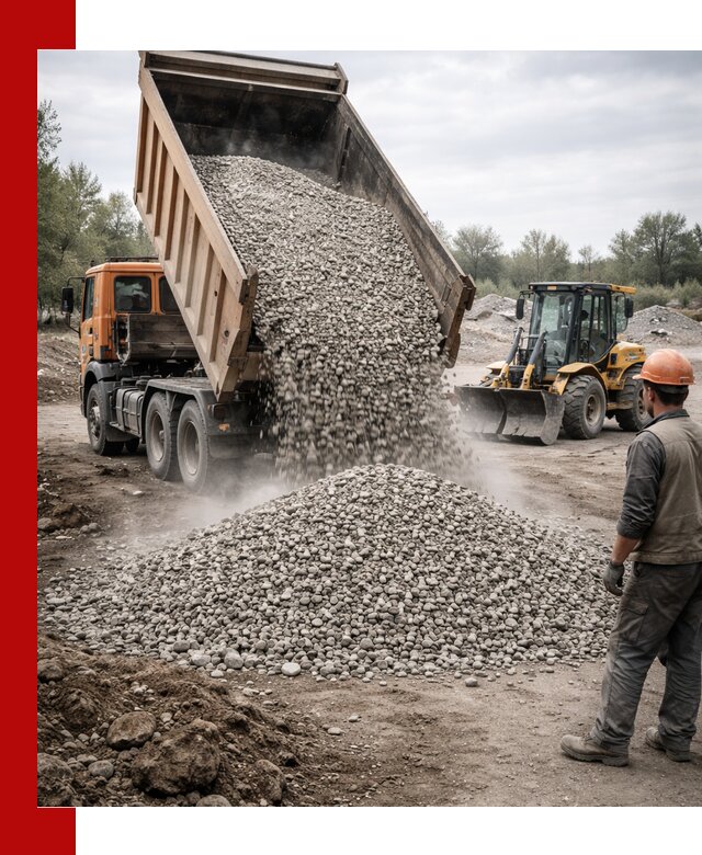 Доставка щебня в Гае крупными и мелкими фракциями