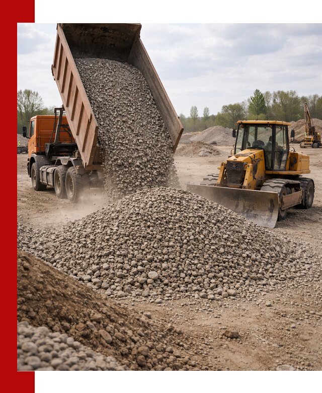 Доставка гравийного щебня фракции 40-70 в Гае