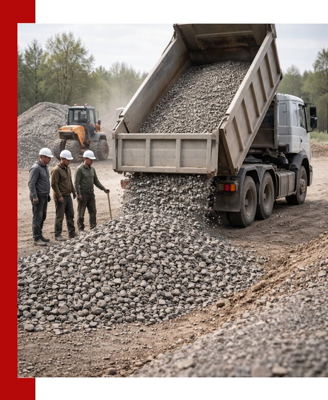 Доставка гравийного щебня фракции 70-120 в Гае