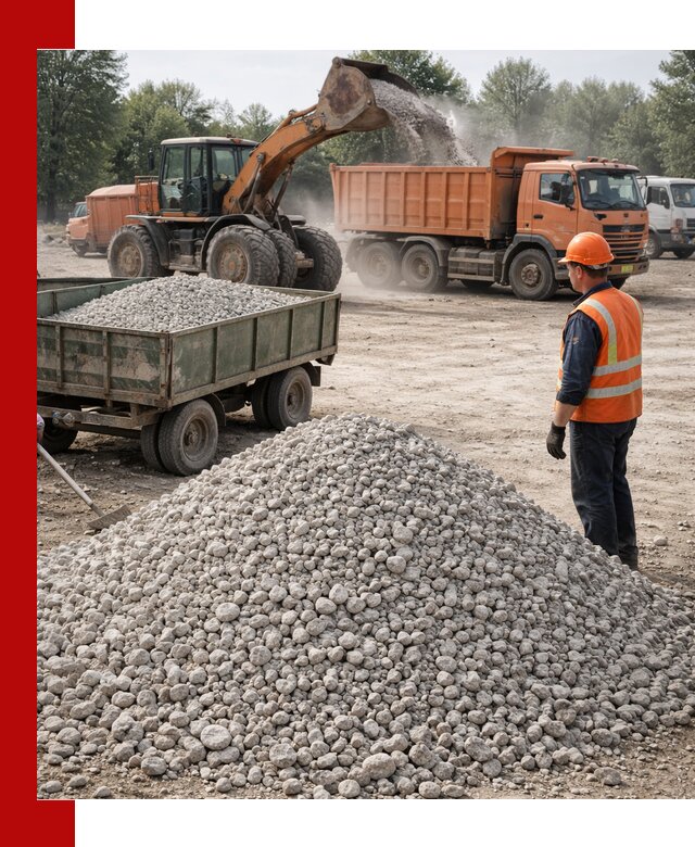 Доставка известнякового щебня фракция 20–40 в Гае