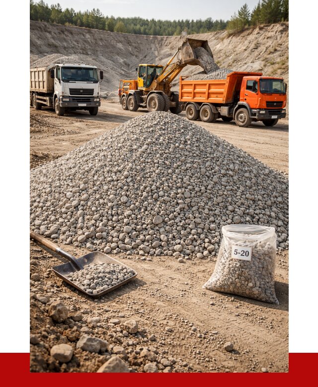 Доломитовый щебень фр. 5-20 в Гае от 4270 р. | ПРОНЕРУДГай