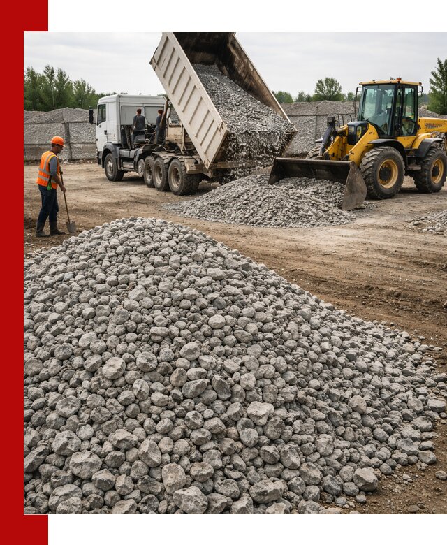 Доставка бетонного щебня фракции 40-70 в Гае