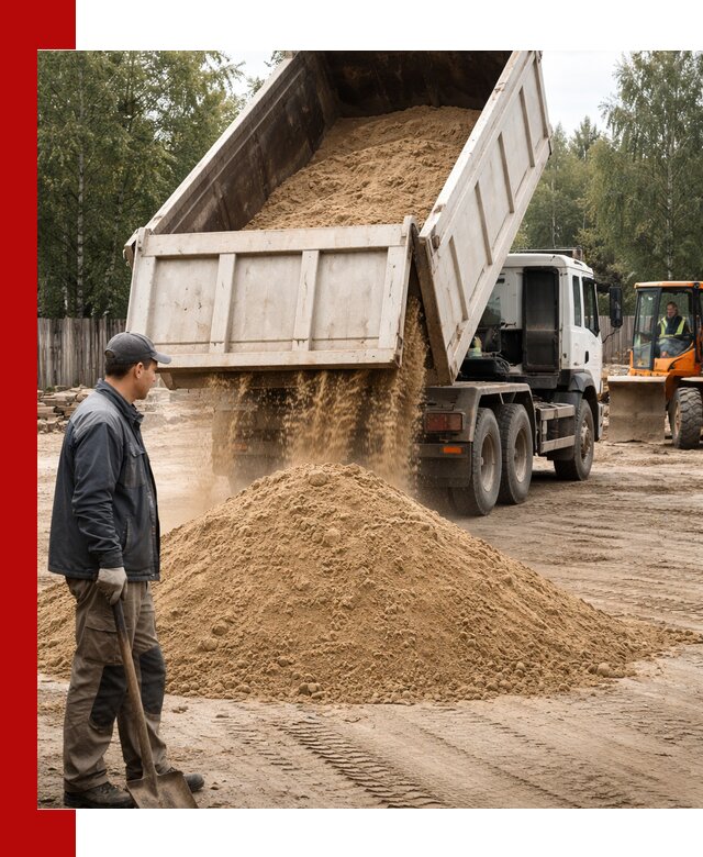 Доставка и продажа песка с разгрузкой в Гае