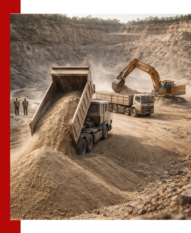 Карьерный песок навалом с доставкой в Гае