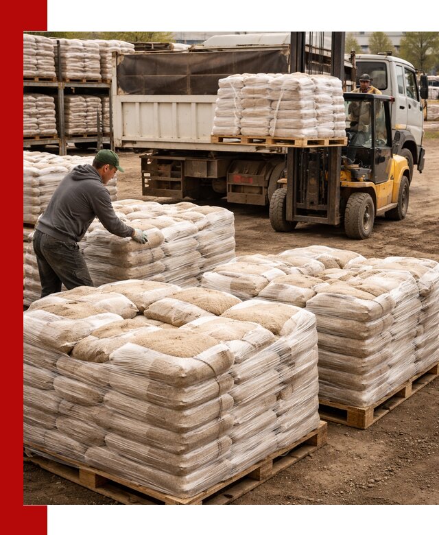 Карьерный песок в мешках с доставкой в Гае