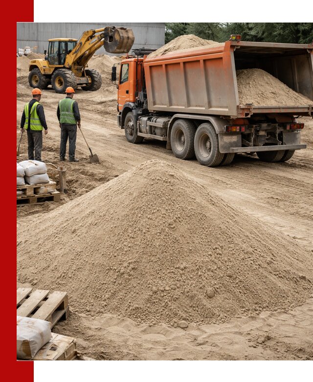 Доставка и продажа мытого речного песка в Гае