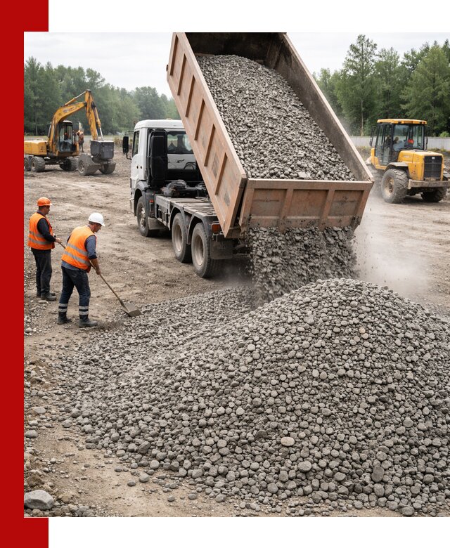 Доставка гравия фракции 40-70 в Гае оптом и в розницу