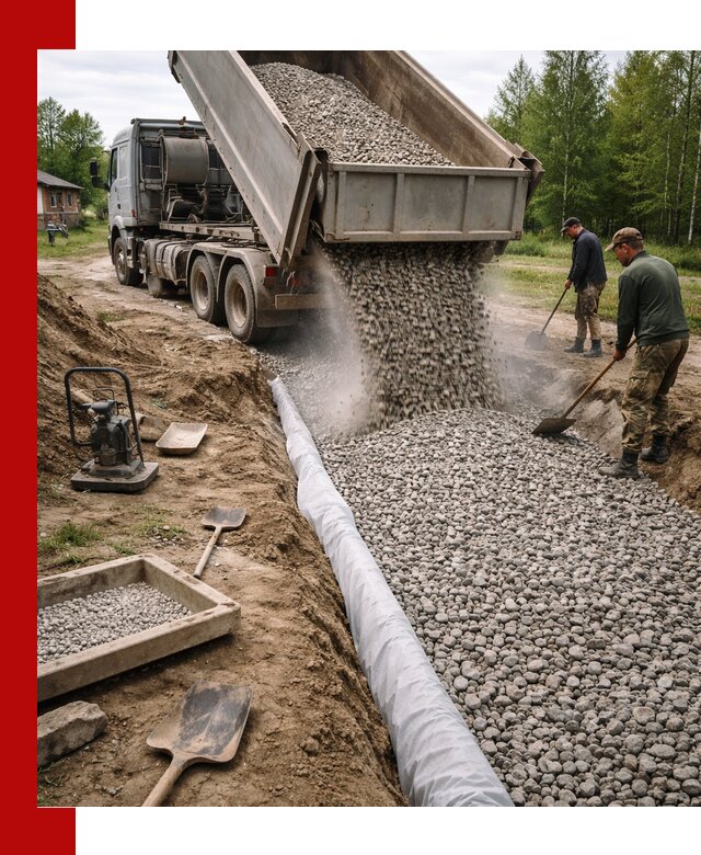Гравий для дренажа с доставкой в Гае качественный и недорогой