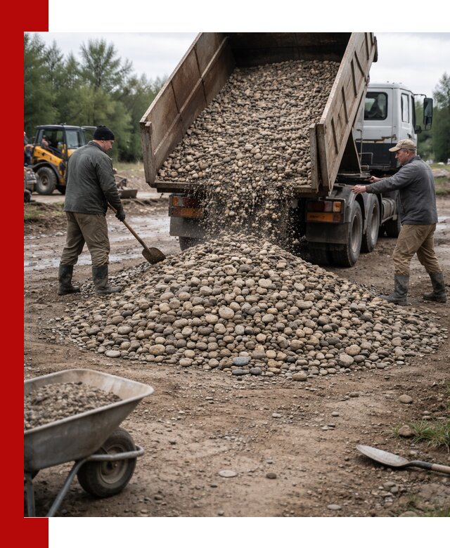 Доставка гальки речной оптом и в розницу в Гае