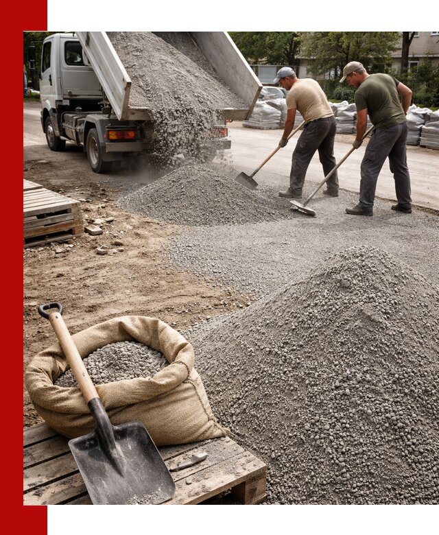 Отсев для тротуарной плитки в Гае — доставка и укладка