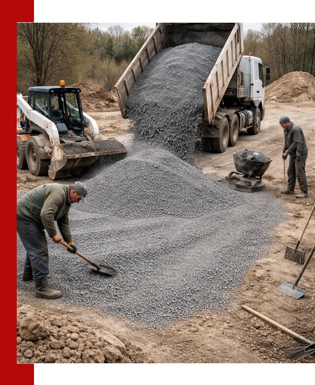 Отсев для подсыпки в Гае — доставка и подсыпка на участок