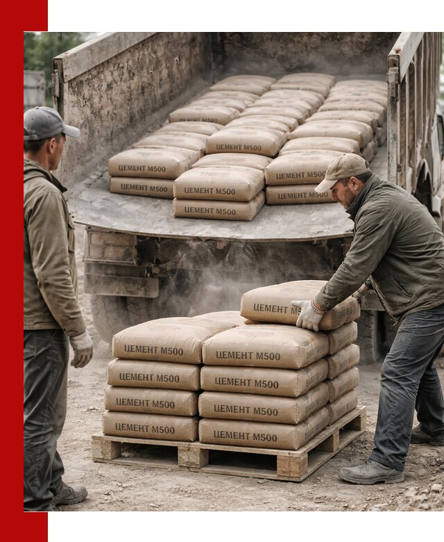 Цемент М500 с доставкой самосвалом в Гае