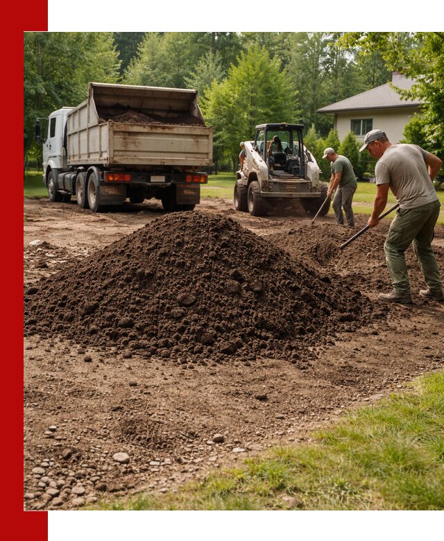 Доставка и укладка грунта для газона в Гае