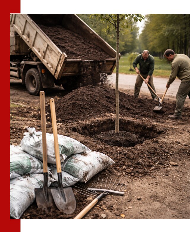 Грунт для посадки деревьев в Гае — доставка и подготовка почвы
