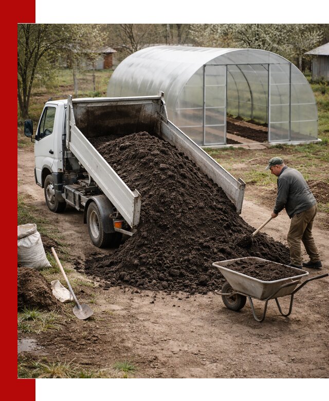 Чернозем для теплицы с доставкой в Гае