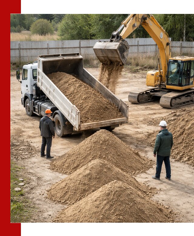 Доставка супеси вагонными и автопартиями в Гае
