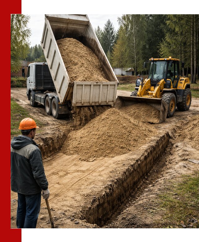 Доставка песчаного грунта в Гае для строительных работ