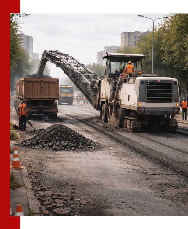 Фрезерованный асфальт в Гае — удаление и вывоз старого покрытия