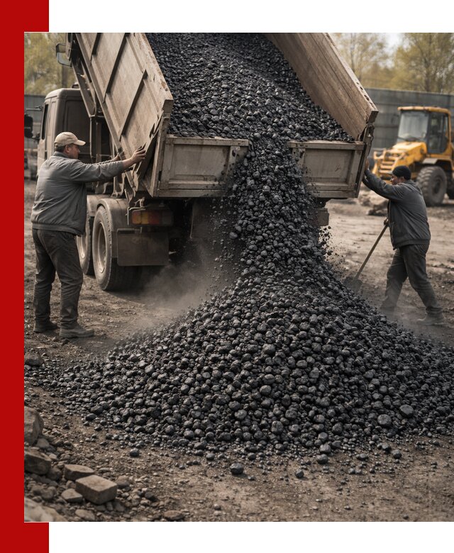 Доставка угля семечка самосвалами в Гае