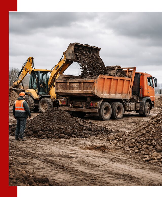 Вывоз грунта и строительного мусора в Гае грузовыми самосвалами