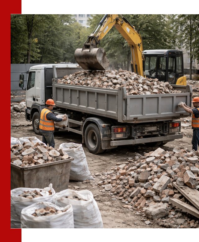 Вывоз строительного мусора в Гае с самосвалами и контейнерами